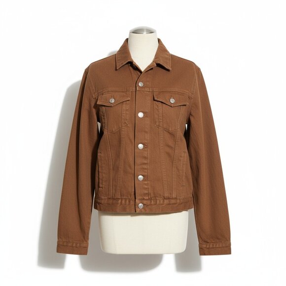 Lucky Brand Brown Denim Jacket – Size S - Picture 1 of 7